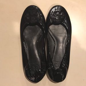 Tory Burch Black Patent Leather Ballet Flats